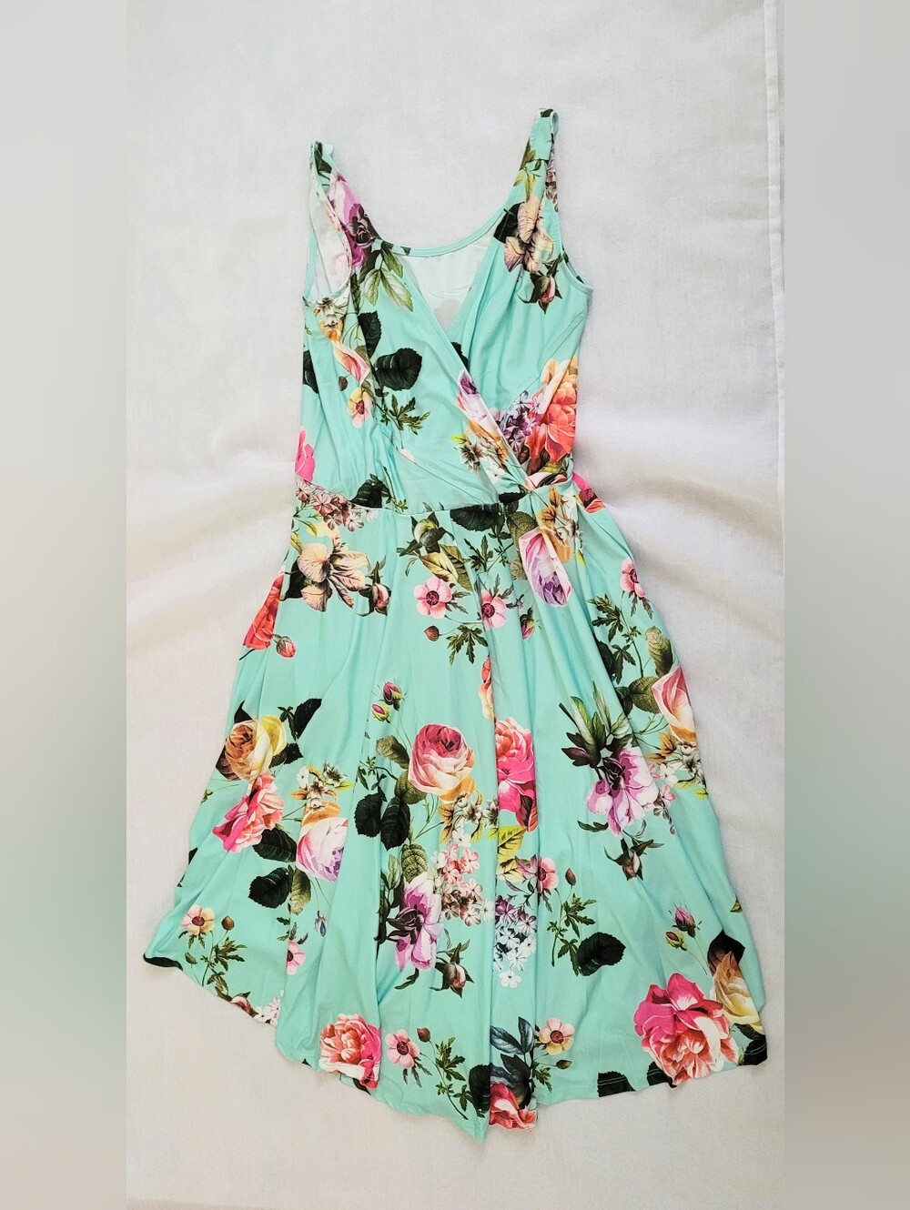 NWOT! Boho Fall Garden Party Floral Women's Sleeveless Midi Cocktail Dress Small